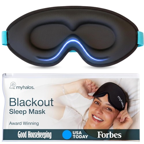 Myhalos blackout sleep mask - blackout,