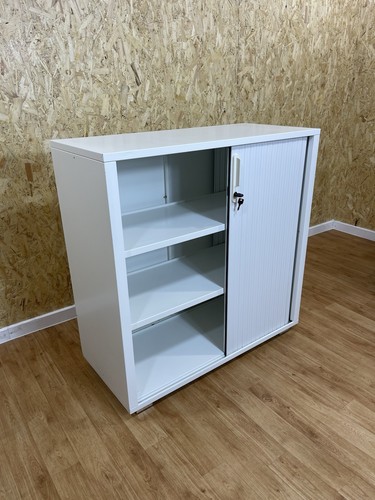 Medium metal white tambour - metal,