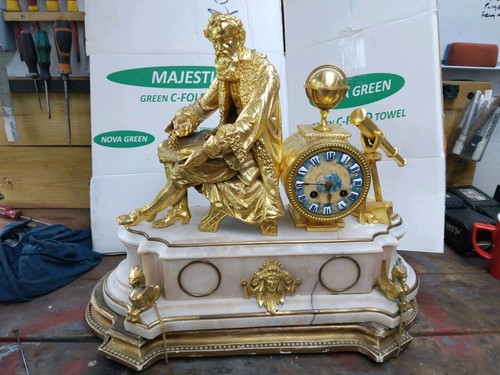 Large antique gilt and marble - large,