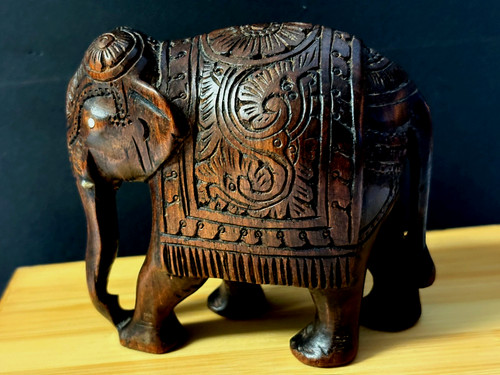 Vintage hand carved - carved, solid