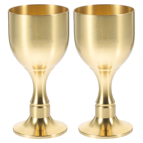 Reusable brass goblets set - set, 2
