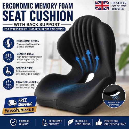 Ergonomic back and seat - 2-in-1,