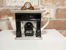 Swineside Teapottery Ceramic Fireplace With Mantle And Clock. 1994.