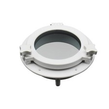 Round Marine Ship Porthole Window in White 265MM x 210MM (Boat Narrowboat Yacht)