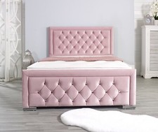 Princess Bed Frame with Ottoman Storage and Orthopeadic Luxury Mattress