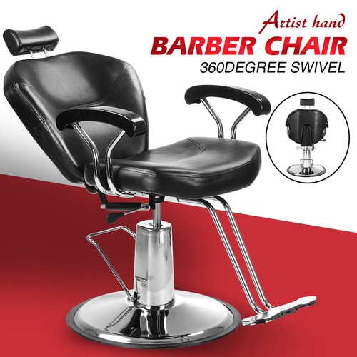 Black recline hydraulic barber - black,