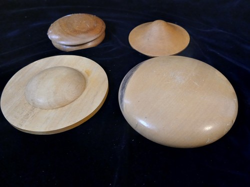 Hand made wooden hat blocks - hand,