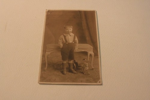 Young boy with toy pony - pony, &