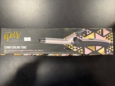 Noir By Carmen C81049 25mm Hair Curling Tong Wand In Black and Rose Gold NEW