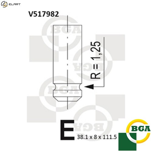 Intake valve v517982 - 4x,