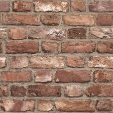 3D Red Brick Wallpaper HeavyWeight Smooth Realistic Rustic Stone Effect