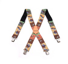Barnwell Farming Tractor Trouser Braces Suspenders Heavy Duty Metal Clips 50mm