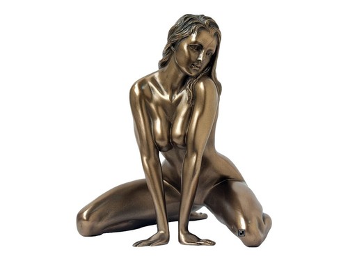 Nude naked female kneeling - naked,