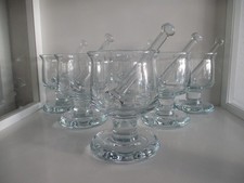 Holmegaard 6 Grog Glasses With Pestles Height Approx 12.5cm Series Globetrotter