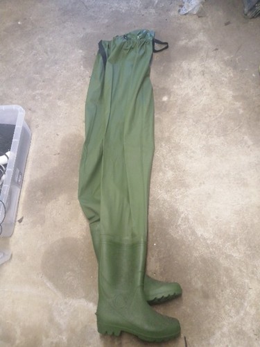 Green size fishing waders - size,