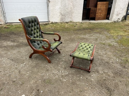 Vintage green leather - green,