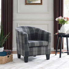 Tub Chair Faux Leather Or Fabric Armchair Occasional Accent Chair Wooden Legs