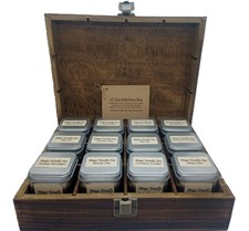 Fabulous Mango Wood Tea Caddy Chest With 6 or 12  Teas Perfect Tea Lover Gift