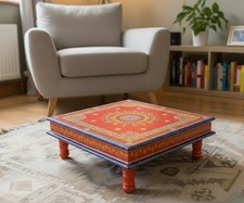Indian Bajot Table 46cm Orange