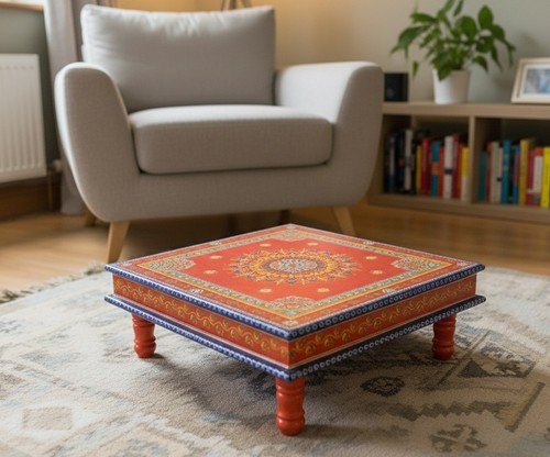 Indian bajot table 46cm orange - bajot,