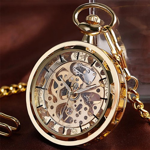 Vintage skeleton pocket - skeleton, watch
