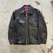 Vintage Schott Leather Jacket Black Heavyweight Size Small Made In USA 90s
