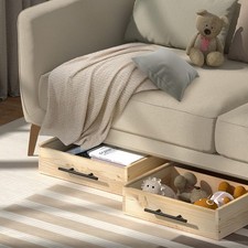 Wooden Under Bed Storage