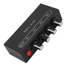 Stereo Line Sound Mixer 4 Channel Independent Control 1/8 Inch Input Output Port