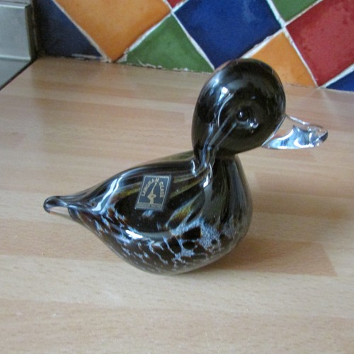 Langham glass duck paperweight