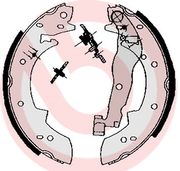 Brake shoe set - s, 68