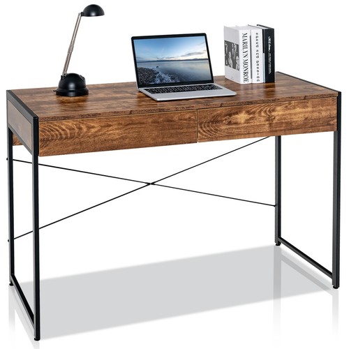 Wooden computer desk study - computer,