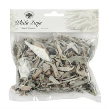 50g Bag White Sage Smudge Leaves - natural incense abalone spiritual cleanse eco