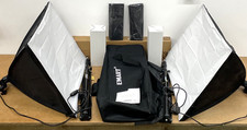 EMART Softbox Lighting Kit Photo Studio - 2x 105w CFL Bulbs - 2x Softbox 50x70cm