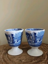 Spode Blue Italian Footed Egg