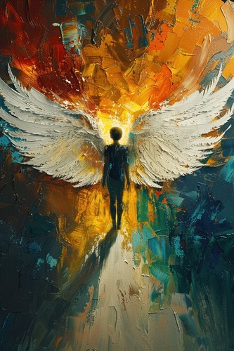 Stunning angel wings canvas - angel,