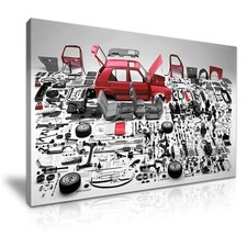 VW Golf Breaking Parts Poster
