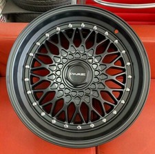 4 x 17" BBS RS STYLE ALLOY WHEELS TO FIT FORD FIESTA FOCUS 4X100/108 MATT BLACK