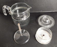 Vintage Pyrex Flameware Glass Percolator Coffee Pot 7756-B 6 Cup