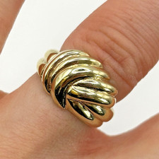 Knot Ring 9 ct Gold Band Twist