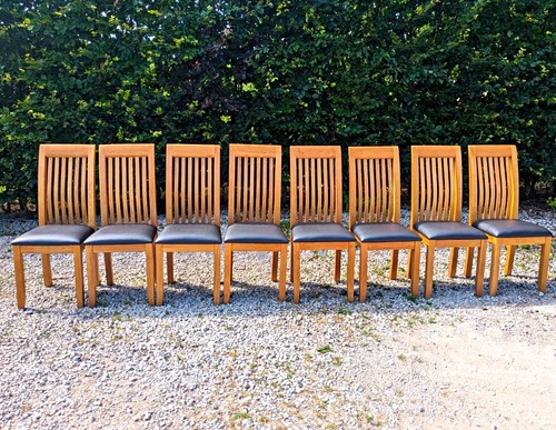 Set oak dining chairs - oak,