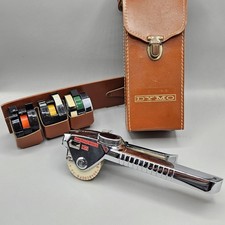 VTG Dymo M-5 Tapewriter Embossing Label Maker Chrome With Case