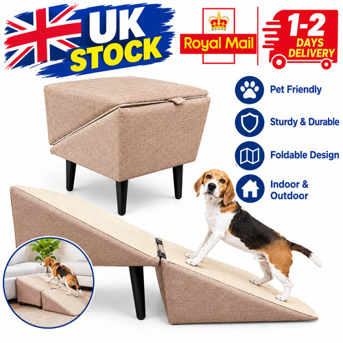 Dog step with footrest - with, stool