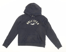 Hollister Women's Blue Logo Hoodie, Size L