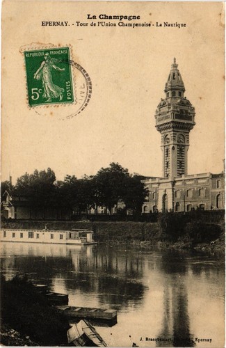 Old postcard champagne - postcard,
