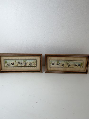 Pair persian miniature - pair,