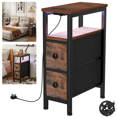 Side table narrow bedside - side, table,
