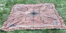 Antique Signed Kashmiri Paisley Handmade Shawl Wall hanging