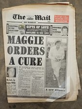 Newspapers Dec 1987 back issues  Birthday Gift Tabloid & Broadsheets You Choose.