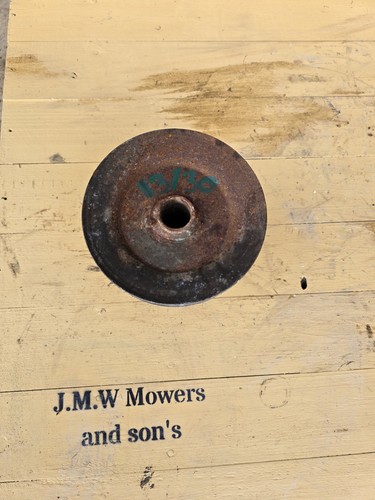 Ride lawn mower engine - on,