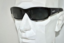 USED ESS CDI Matte Black Gray Mens Wrap Around Safety Sunglasses